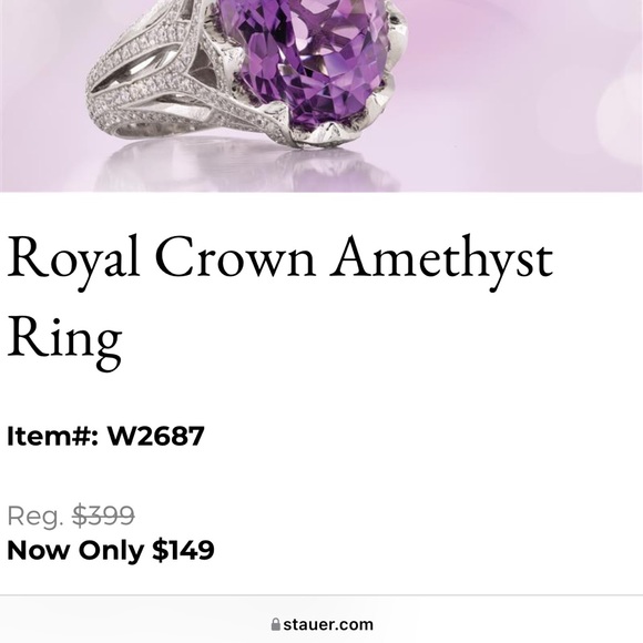 Beautiful Purple Royal Crown Amethyst purple ring - Picture 6 of 6